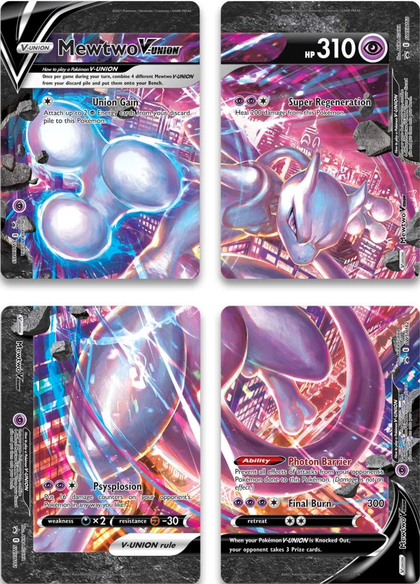 Mewtwo V-Union (Set of 4) [Sword & Shield: Black Star Promos] | I Want That Stuff Brandon