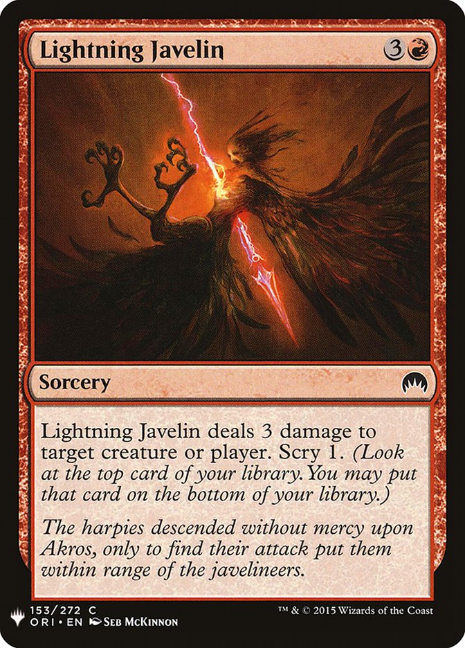 Lightning Javelin [Mystery Booster] | I Want That Stuff Brandon