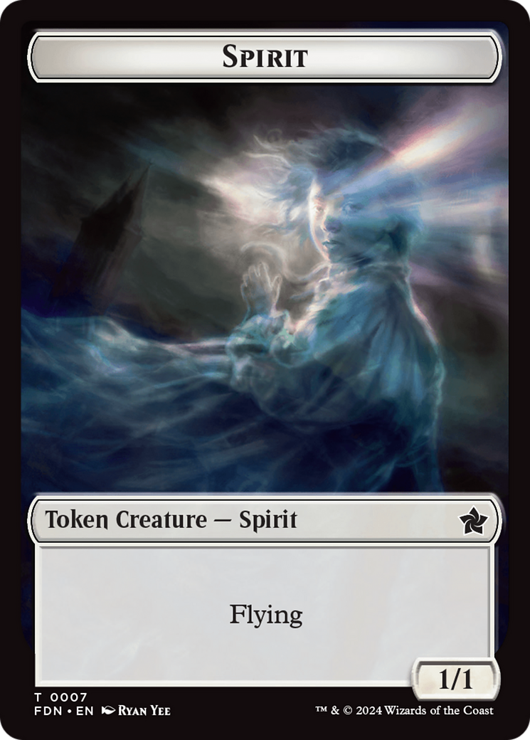 Spirit // Cat (0001) Doubled-Sided Token [Foundations Tokens] | I Want That Stuff Brandon