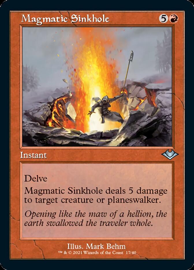 Magmatic Sinkhole (Retro Foil Etched) [Modern Horizons] | I Want That Stuff Brandon