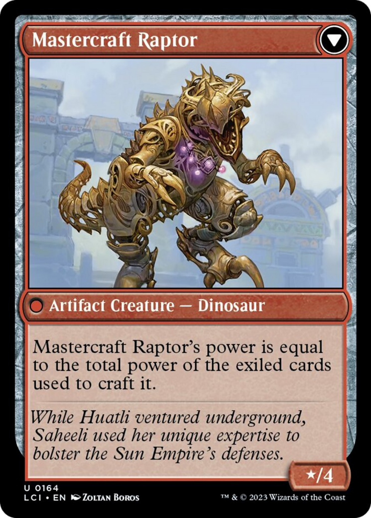 Saheeli's Lattice // Mastercraft Raptor [The Lost Caverns of Ixalan] | I Want That Stuff Brandon