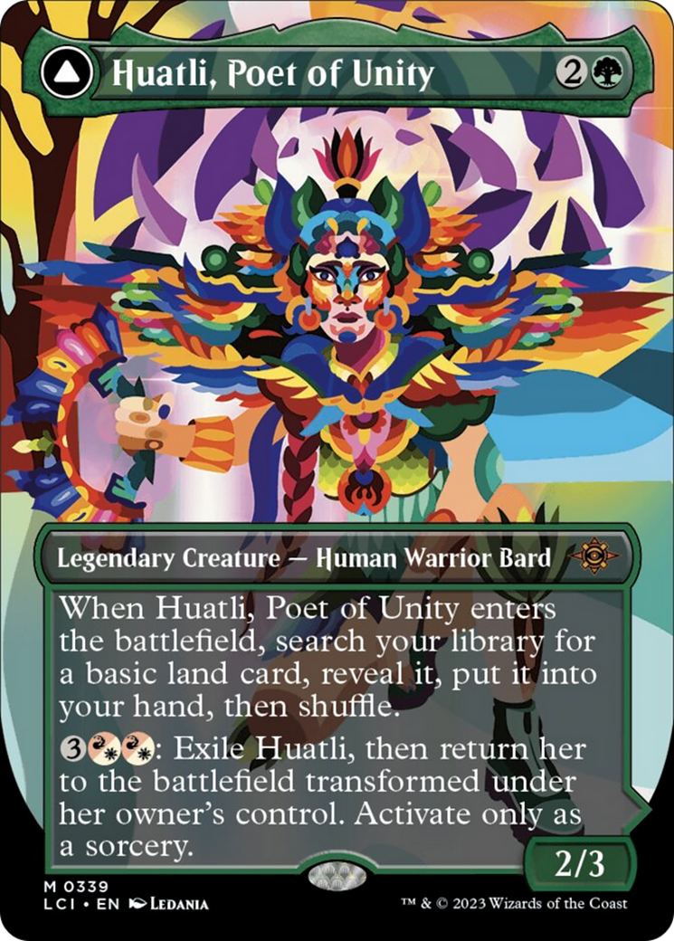 Huatli, Poet of Unity // Roar of the Fifth People (Borderless) [The Lost Caverns of Ixalan] | I Want That Stuff Brandon