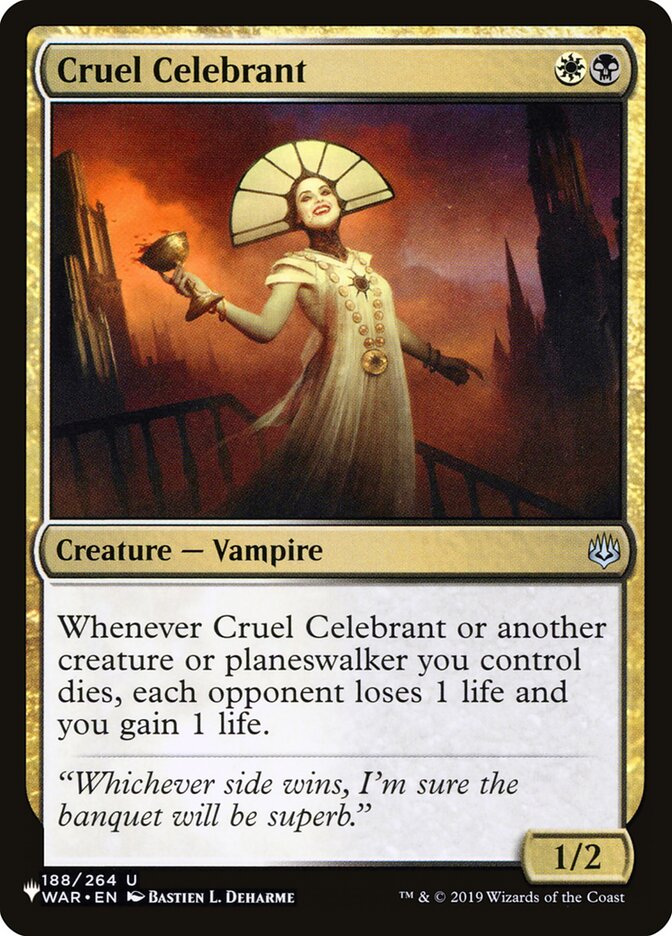 Cruel Celebrant [The List] | I Want That Stuff Brandon