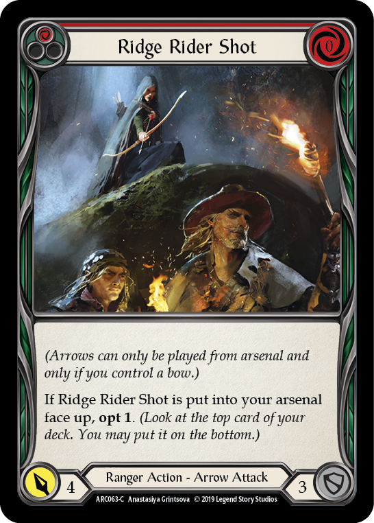 Ridge Rider Shot (Red) [ARC063-C] (Arcane Rising)  1st Edition Normal | I Want That Stuff Brandon