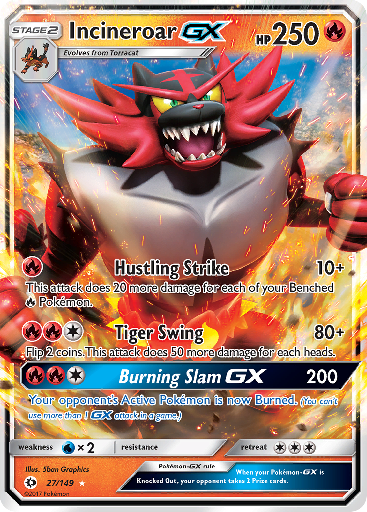 Incineroar GX (27/149) [Sun & Moon: Base Set] | I Want That Stuff Brandon