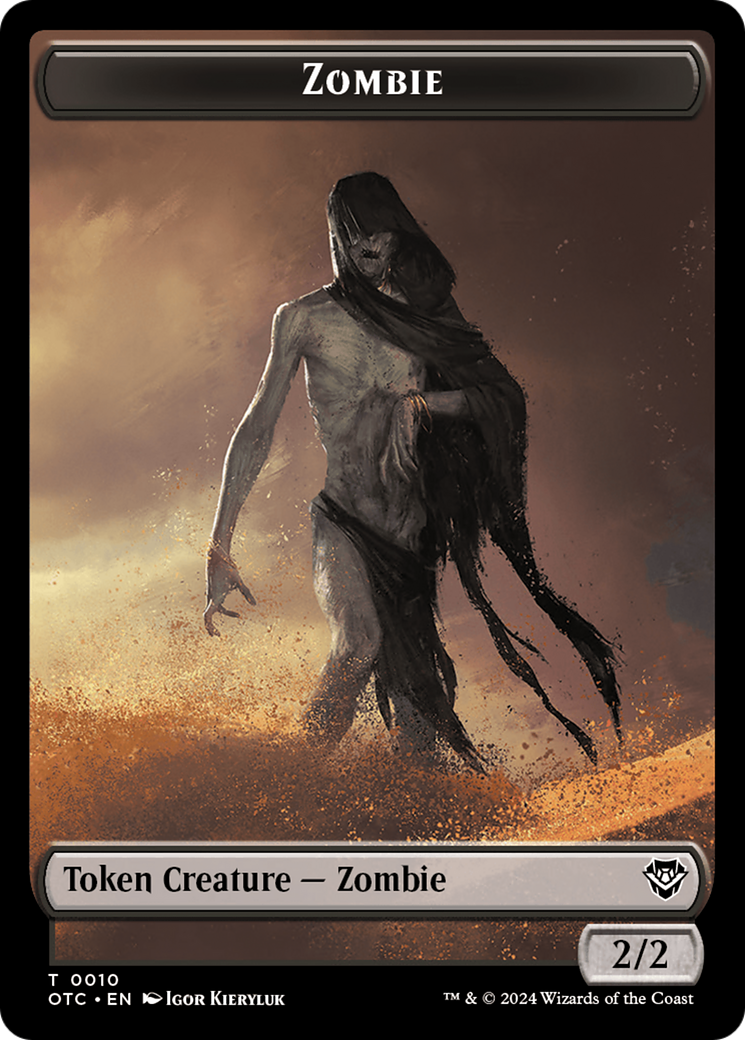 Zombie // Ox Warrior Double-Sided Token [Outlaws of Thunder Junction Commander Tokens] | I Want That Stuff Brandon