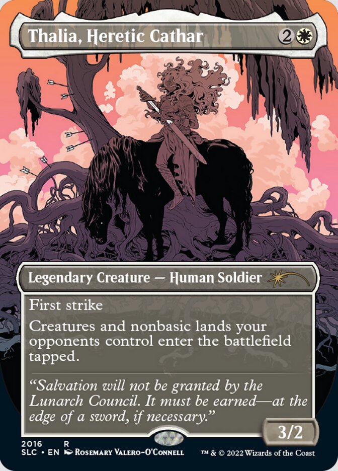 Thalia, Heretic Cathar (Borderless) [Secret Lair Countdown Kit] | I Want That Stuff Brandon