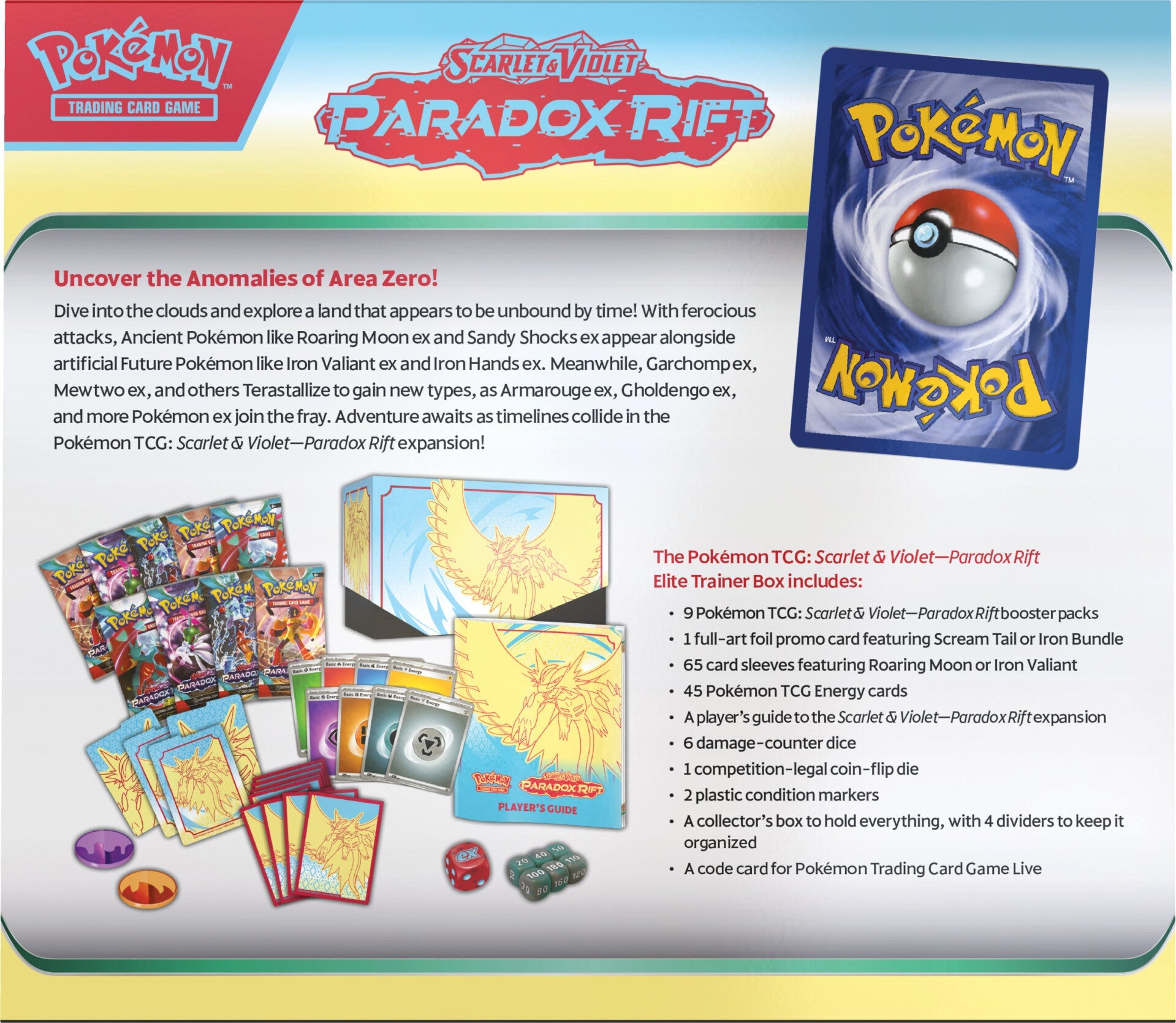 Scarlet & Violet: Paradox Rift - Elite Trainer Box (Roaring Moon) | I Want That Stuff Brandon