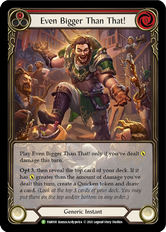 Even Bigger Than That (Red) [FAB058] (Promo)  Rainbow Foil | I Want That Stuff Brandon