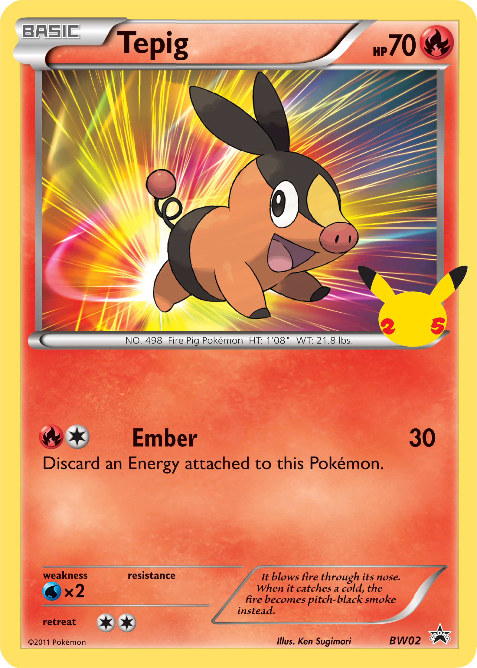 Tepig (BW02) (Jumbo Card) [First Partner Pack] | I Want That Stuff Brandon