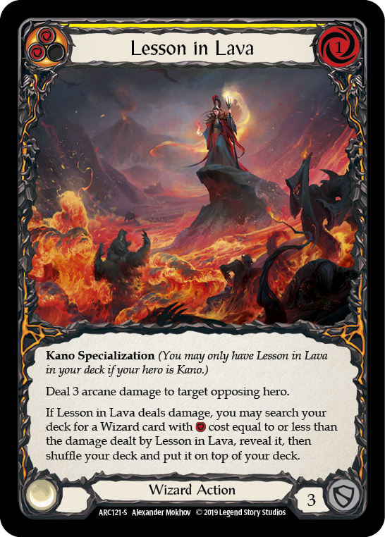 Lesson in Lava [ARC121-S] (Arcane Rising)  1st Edition Normal | I Want That Stuff Brandon