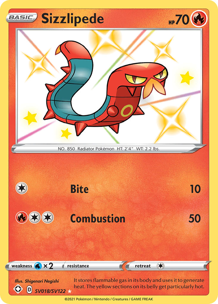 Sizzlipede (SV018/SV122) [Sword & Shield: Shining Fates] | I Want That Stuff Brandon
