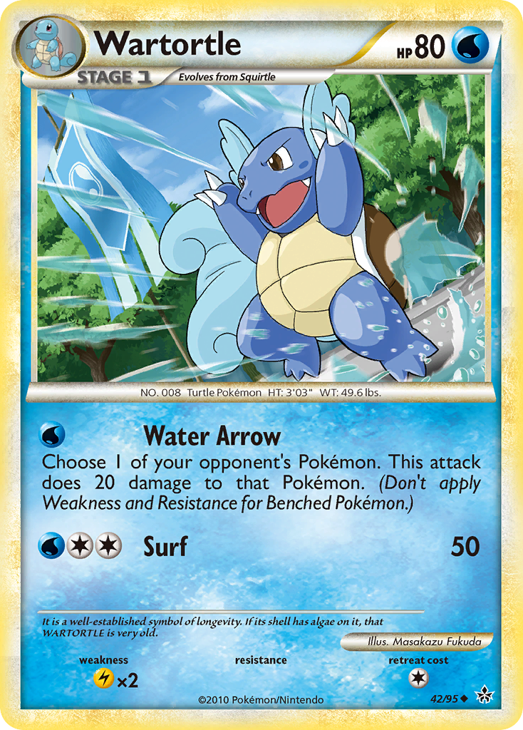 Wartortle (42/95) [HeartGold & SoulSilver: Unleashed] | I Want That Stuff Brandon