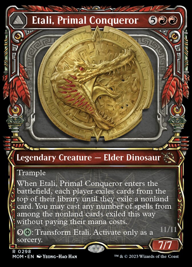 Etali, Primal Conqueror // Etali, Primal Sickness (Showcase Planar Booster Fun) [March of the Machine] | I Want That Stuff Brandon