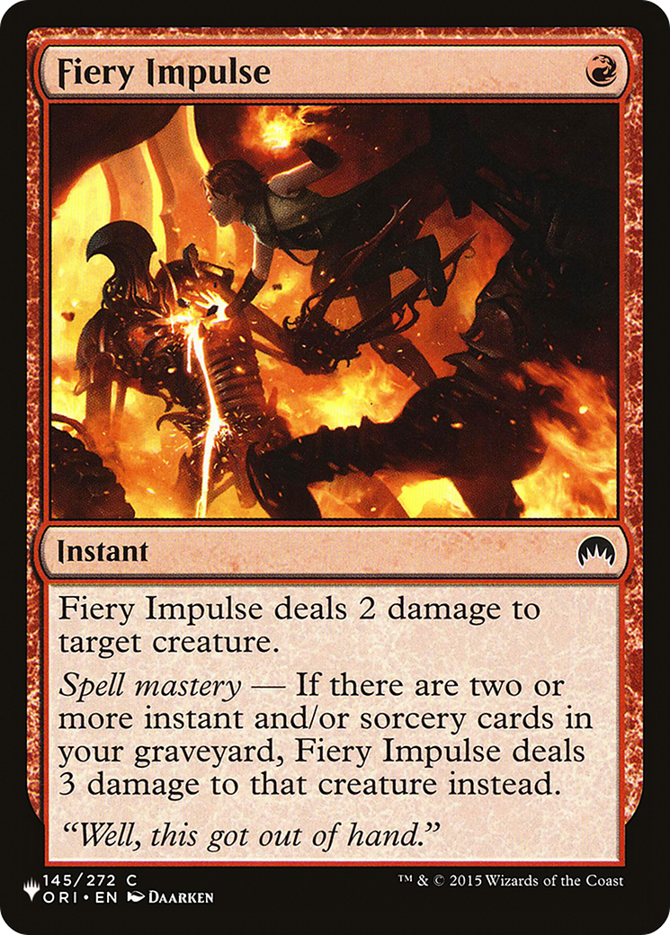 Fiery Impulse [The List] | I Want That Stuff Brandon