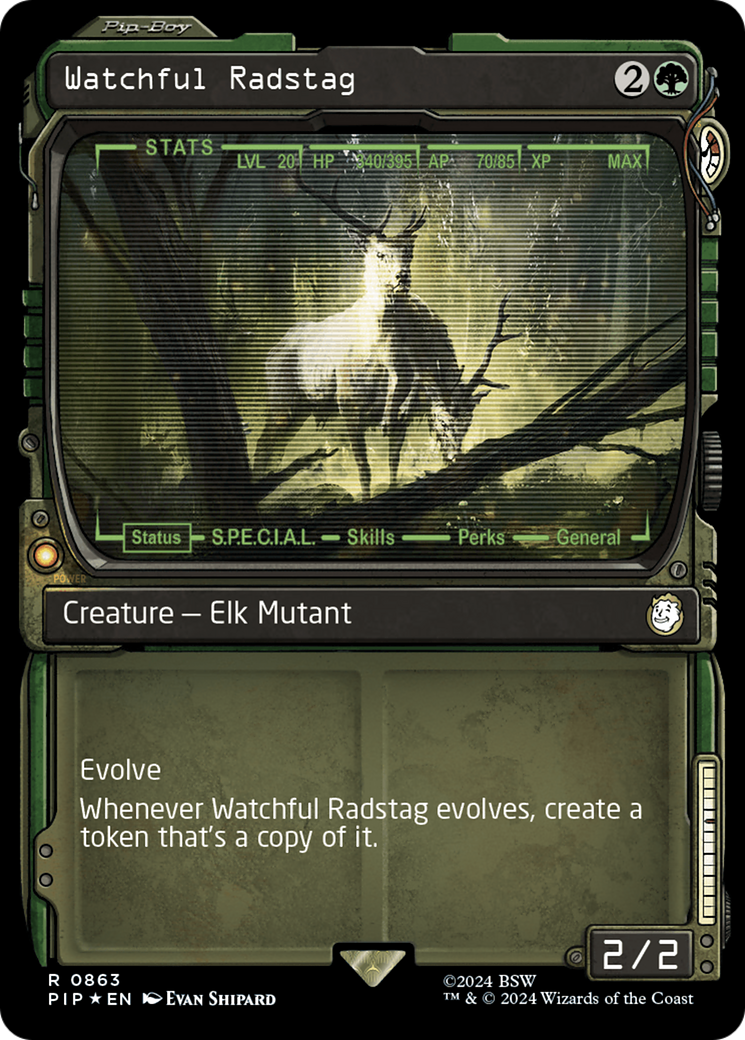 Watchful Radstag (Showcase) (Surge Foil) [Fallout] | I Want That Stuff Brandon