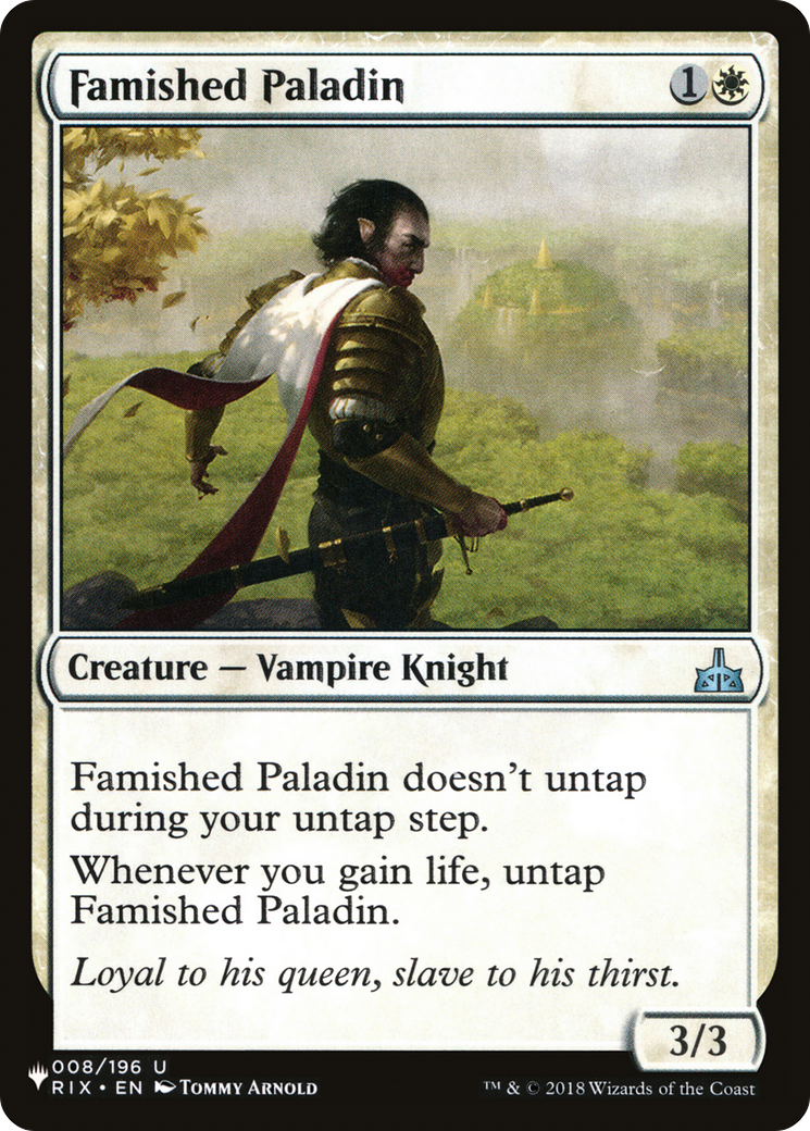 Famished Paladin [The List] | I Want That Stuff Brandon