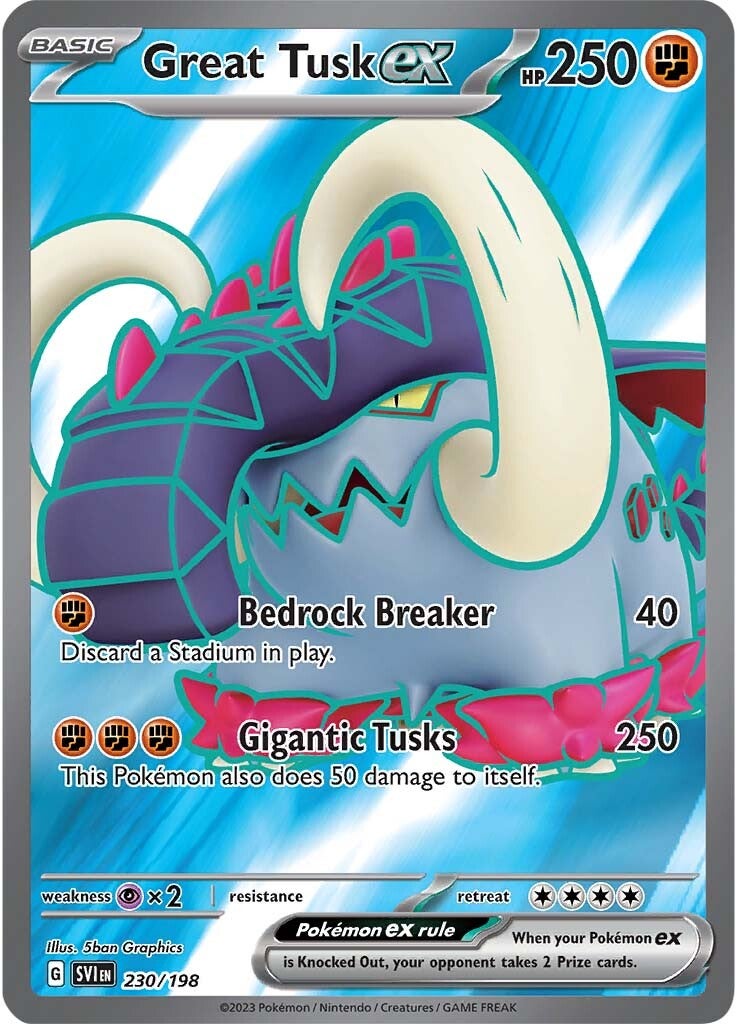 Great Tusk ex (230/198) [Scarlet & Violet: Base Set] | I Want That Stuff Brandon