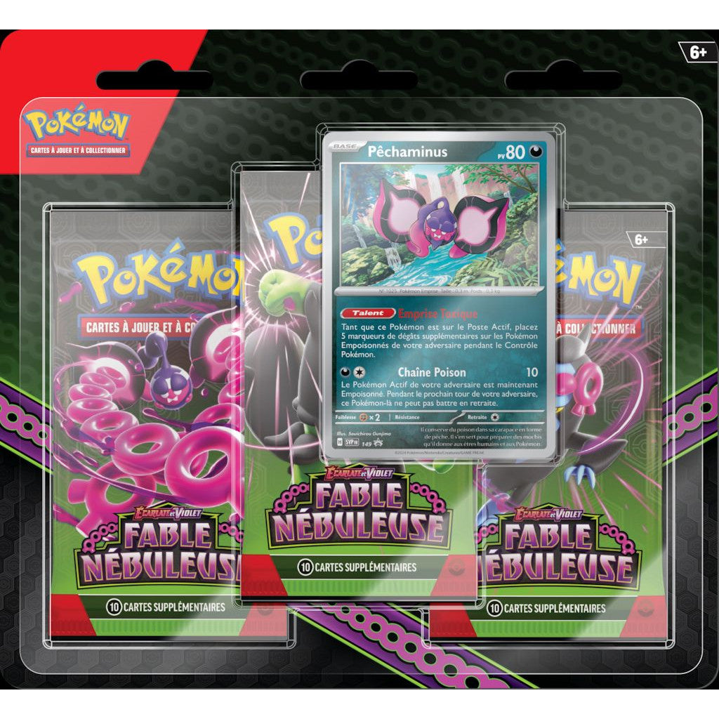 Scarlet & Violet: Shrouded Fable - 3-Pack Blisters (Pecharunt) | I Want That Stuff Brandon