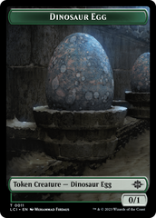 Dinosaur Egg // Dinosaur (0010) Double-Sided Token [The Lost Caverns of Ixalan Tokens] | I Want That Stuff Brandon