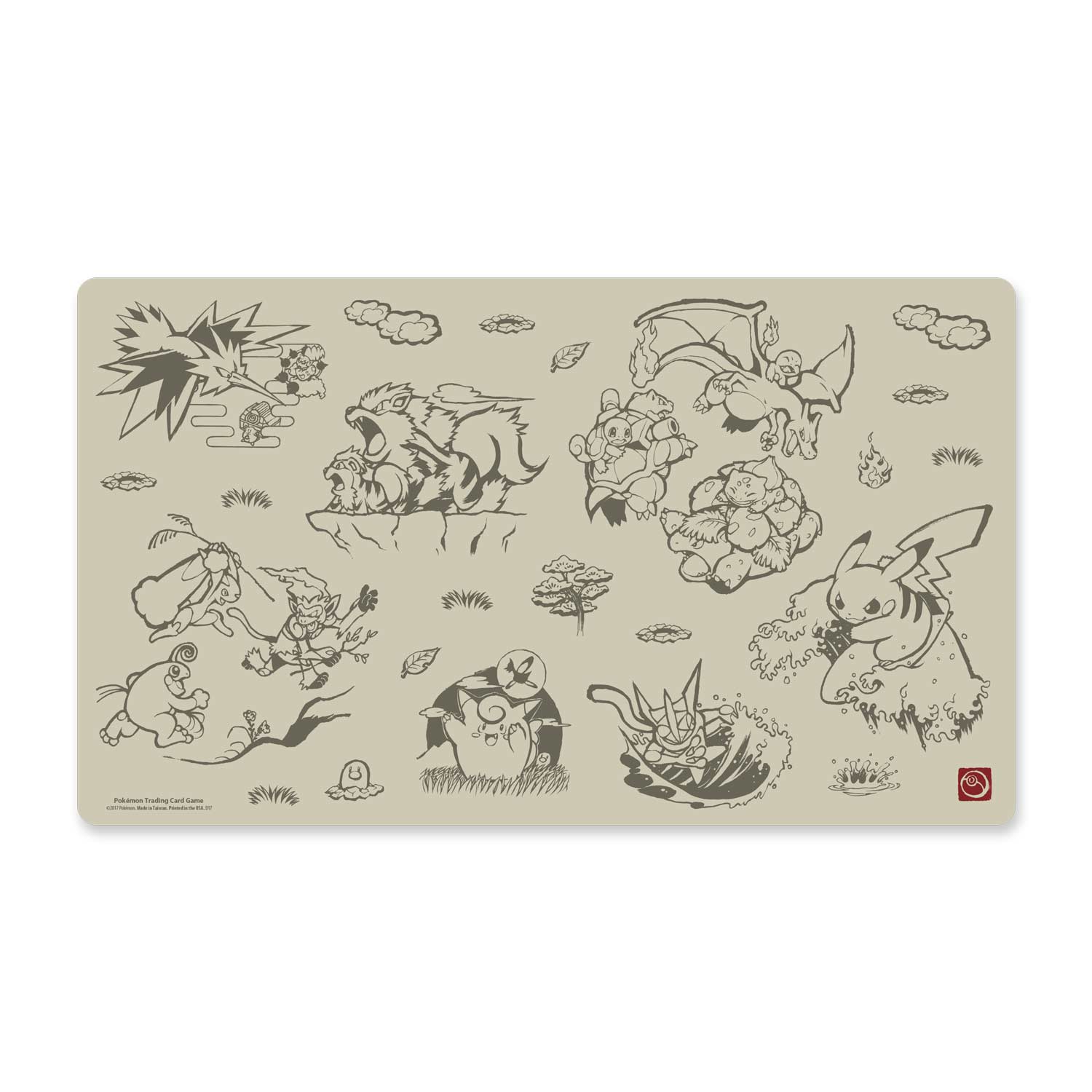 Playmat - Pikachu (Scroll Painting Style) | I Want That Stuff Brandon