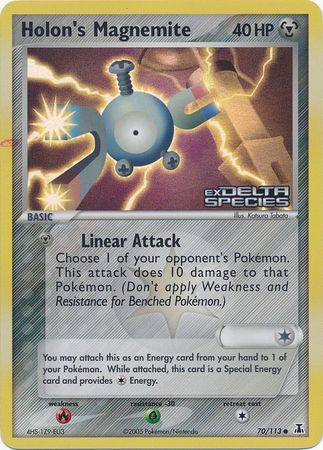 Holon's Magnemite (70/113) (Stamped) [EX: Delta Species] | I Want That Stuff Brandon
