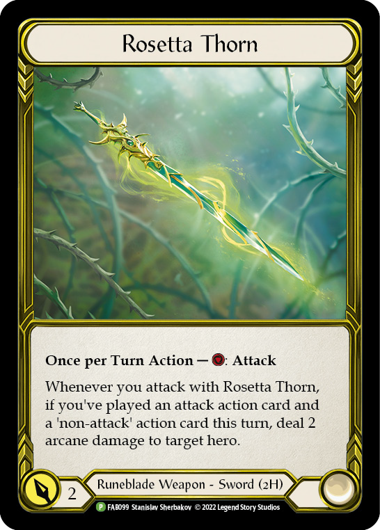 Rosetta Thorn (Golden) [FAB099] (Promo)  Cold Foil | I Want That Stuff Brandon