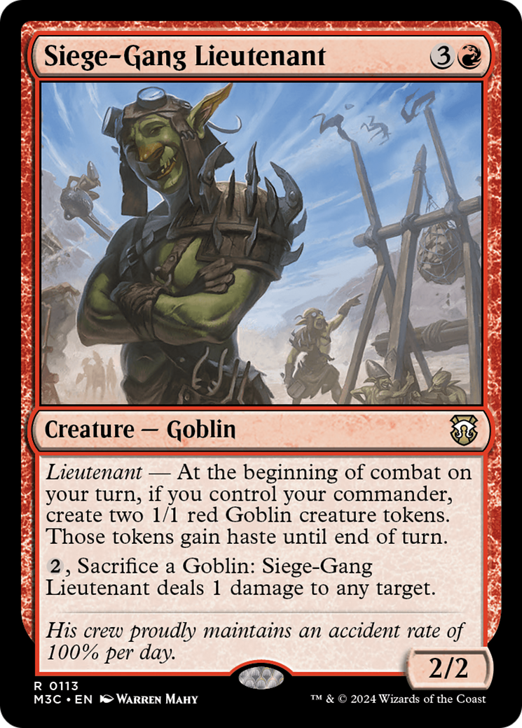 Siege-Gang Lieutenant [Modern Horizons 3 Commander] | I Want That Stuff Brandon