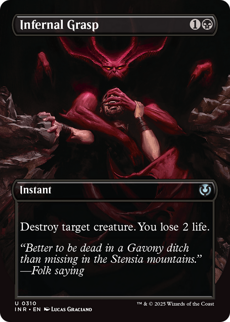 Infernal Grasp (Borderless) [Innistrad Remastered] | I Want That Stuff Brandon