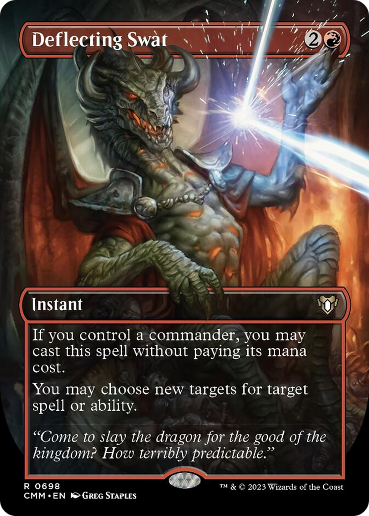 Deflecting Swat (Borderless Alternate Art) [Commander Masters] | I Want That Stuff Brandon