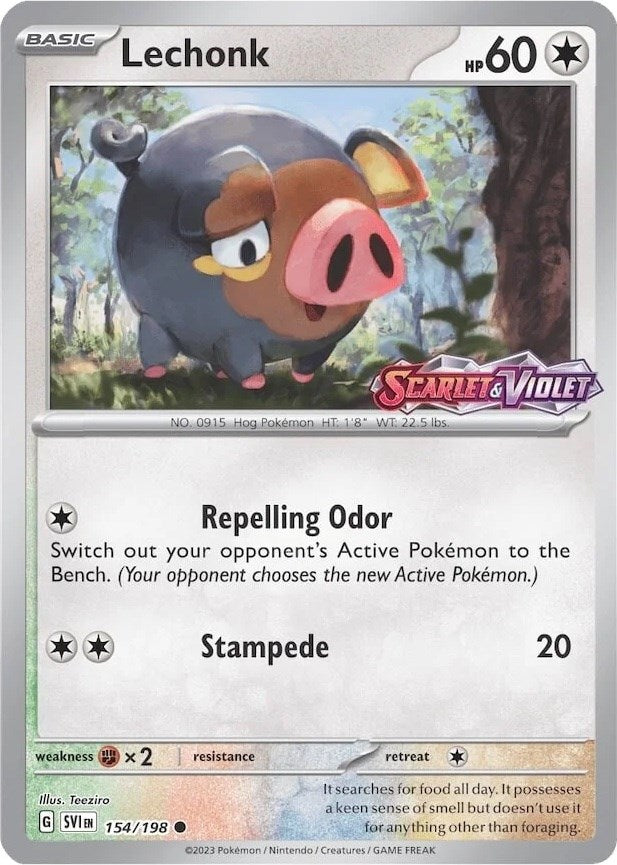 Lechonk (154/198) (Store Promo) [Scarlet & Violet: Black Star Promos] | I Want That Stuff Brandon