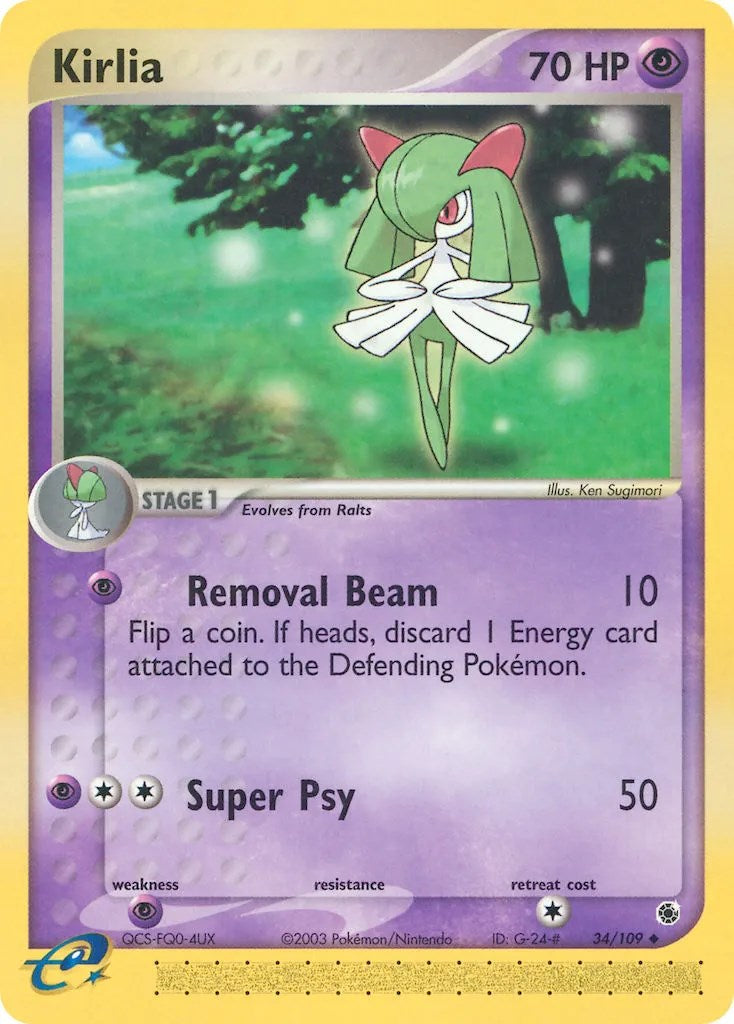 Kirlia (34/109) [EX: Ruby & Sapphire] | I Want That Stuff Brandon