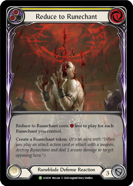 Reduce to Runechant (Yellow) [LGS039] (Promo)  Rainbow Foil | I Want That Stuff Brandon