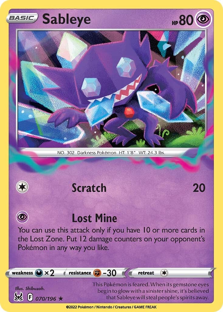 Sableye (070/196) [Sword & Shield: Lost Origin] | I Want That Stuff Brandon