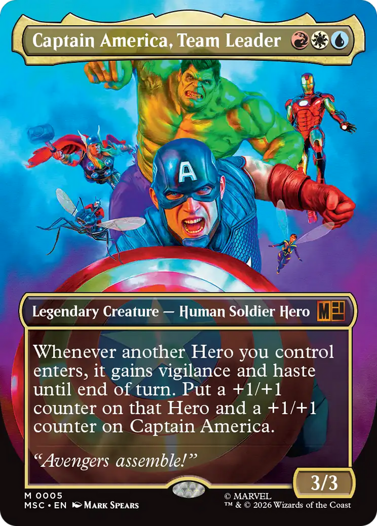 Captain America, Team Leader (Borderless) [Marvel Super Heroes Commander] | I Want That Stuff Brandon