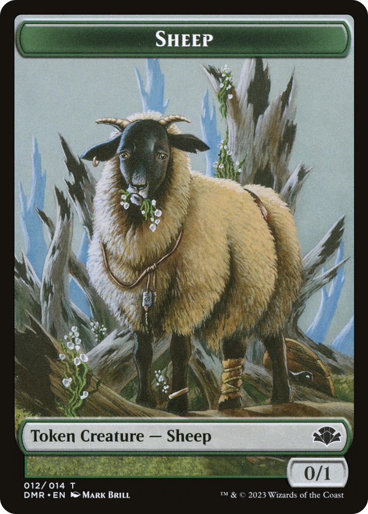 Sheep Token [Dominaria Remastered Tokens] | I Want That Stuff Brandon