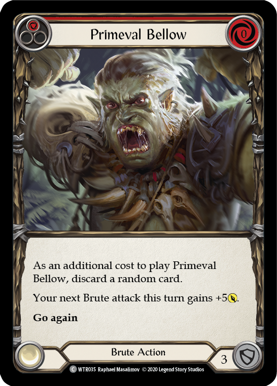 Primeval Bellow (Red) [U-WTR035] (Welcome to Rathe Unlimited)  Unlimited Rainbow Foil | I Want That Stuff Brandon