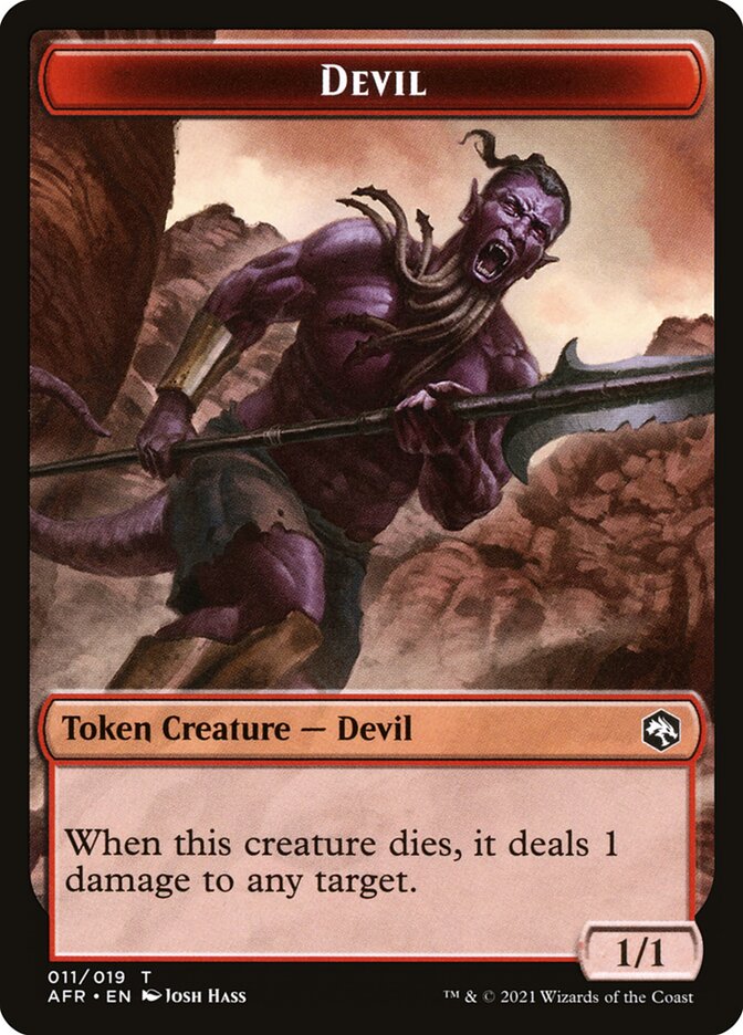Devil // Icingdeath, Frost Tongue Double-Sided Token [Dungeons & Dragons: Adventures in the Forgotten Realms Tokens] | I Want That Stuff Brandon