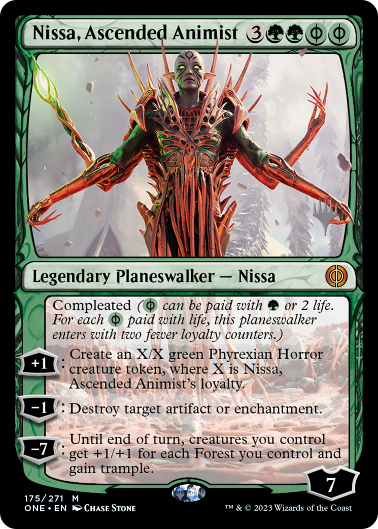 Nissa, Ascended Animist (Promo Pack) [Phyrexia: All Will Be One Promos] | I Want That Stuff Brandon