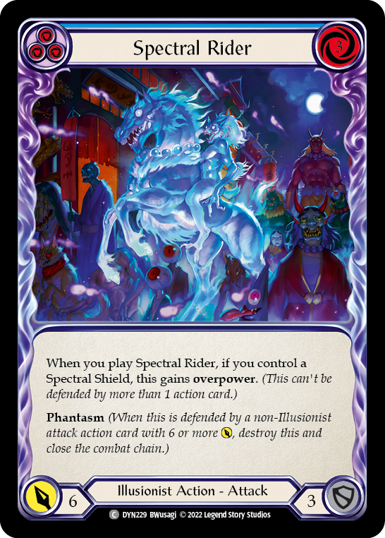 Spectral Rider (Blue) [DYN229] (Dynasty)  Rainbow Foil | I Want That Stuff Brandon