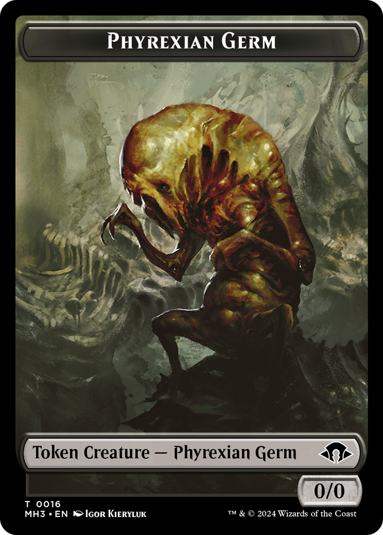 Phyrexian Germ // Zombie Army Double-Sided Token [Modern Horizons 3 Tokens] | I Want That Stuff Brandon