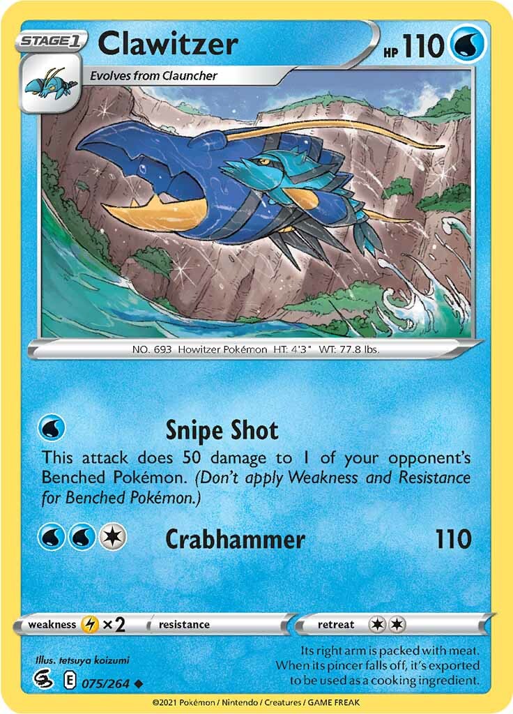 Clawitzer (075/264) [Sword & Shield: Fusion Strike] | I Want That Stuff Brandon