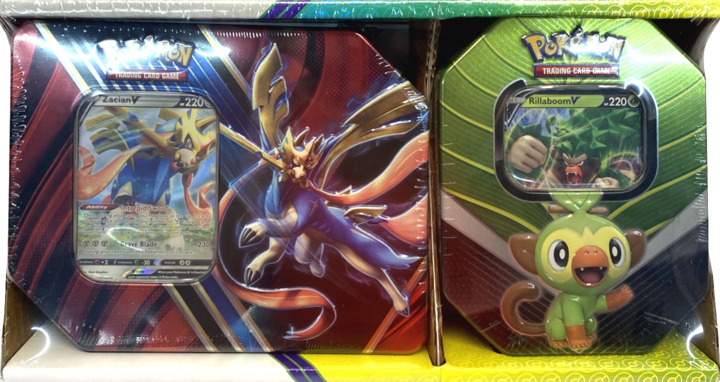 Legends of Galar/Galar Partners - 2-Pack Tin (Zacian V & Rillaboom V) | I Want That Stuff Brandon