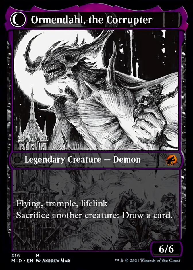 Jerren, Corrupted Bishop // Ormendahl, the Corrupted (Showcase Eternal Night) [Innistrad: Midnight Hunt] | I Want That Stuff Brandon