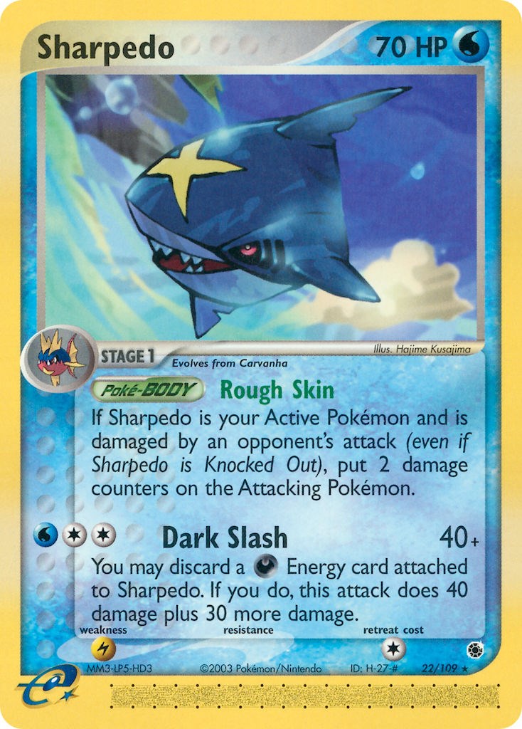 Sharpedo (22/109) [EX: Ruby & Sapphire] | I Want That Stuff Brandon