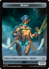 Robot // Emblem - Tezzeret, Cruel Captain Double-Sided Token [Edge of Eternities Tokens] | I Want That Stuff Brandon