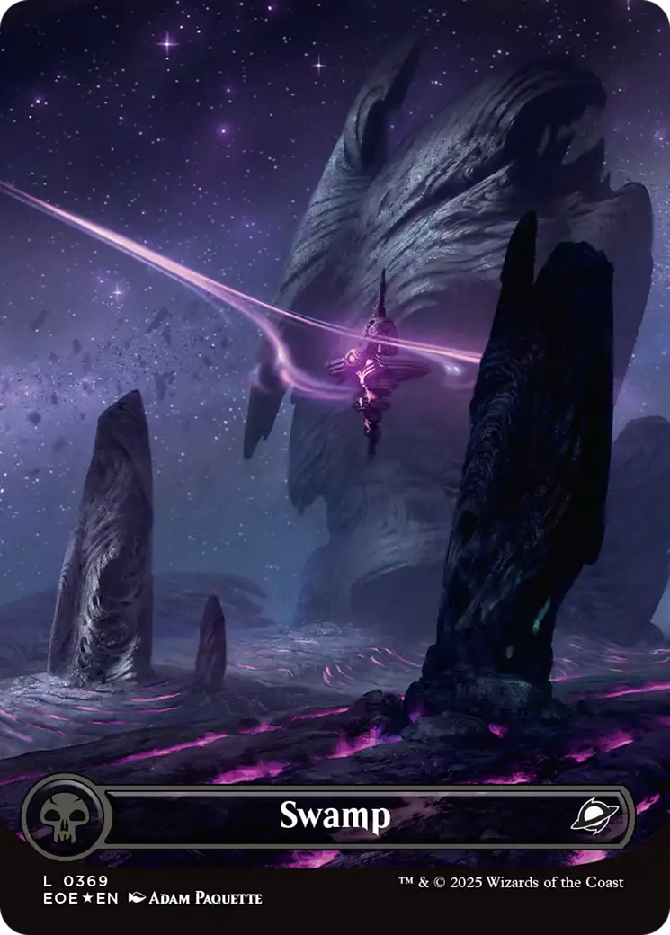 Swamp (0369) (Borderless) (Galaxy Foil) [Edge of Eternities] | I Want That Stuff Brandon