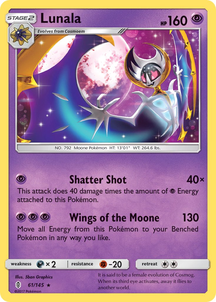 Lunala (61/145) (Theme Deck Exclusive) [Sun & Moon: Guardians Rising] | I Want That Stuff Brandon