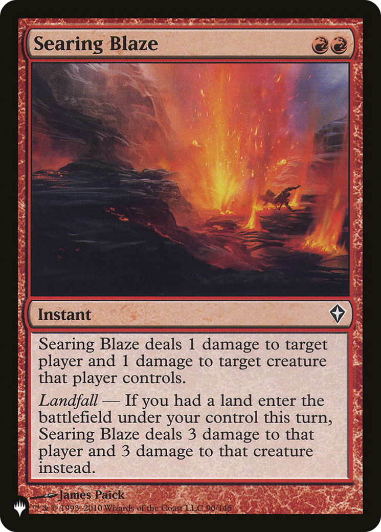 Searing Blaze [The List Reprints] | I Want That Stuff Brandon