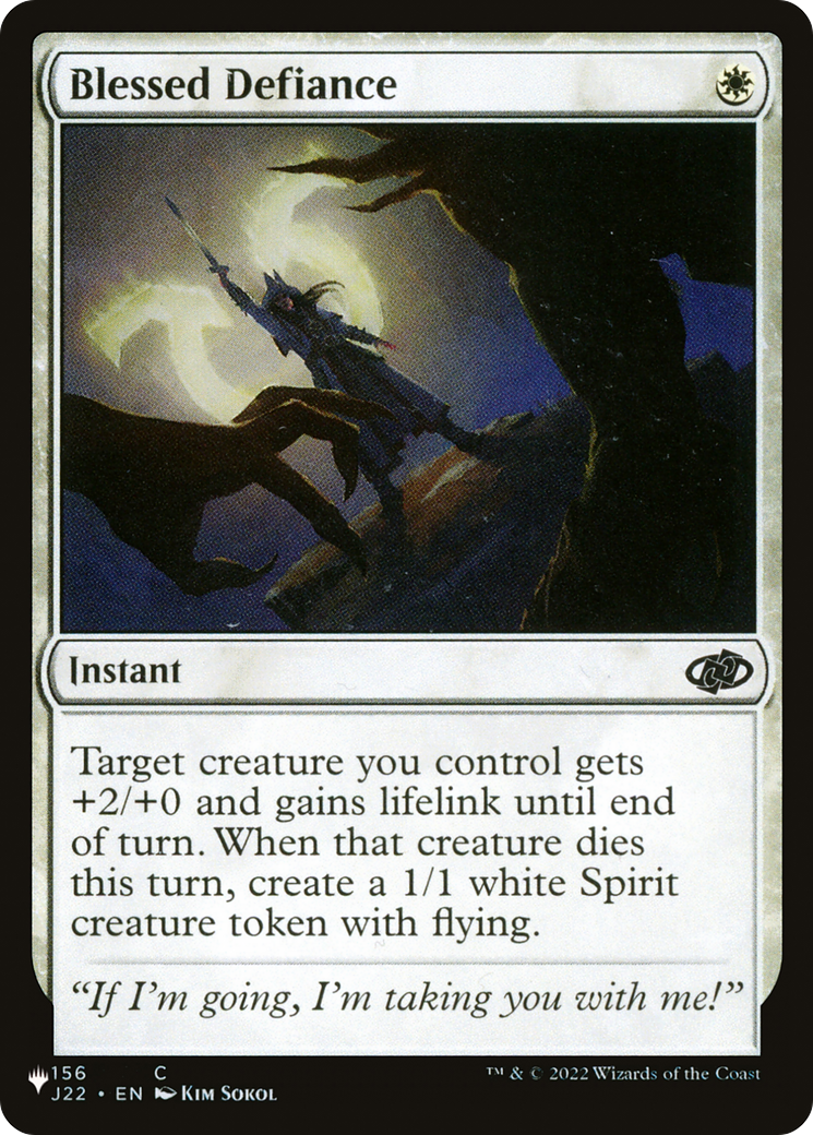 Blessed Defiance [The List Reprints] | I Want That Stuff Brandon